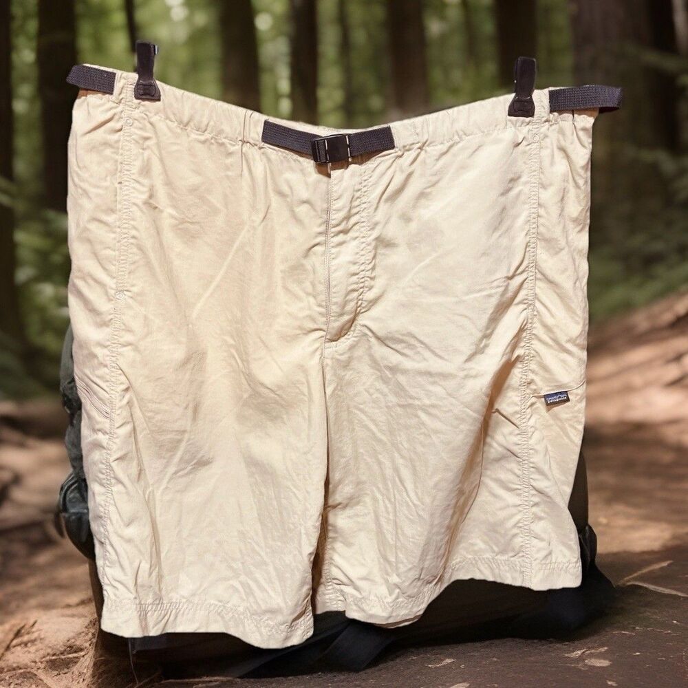Patagonia Men’s Board Shorts Sz XXL Tan Elastic Adjustable Waist N25